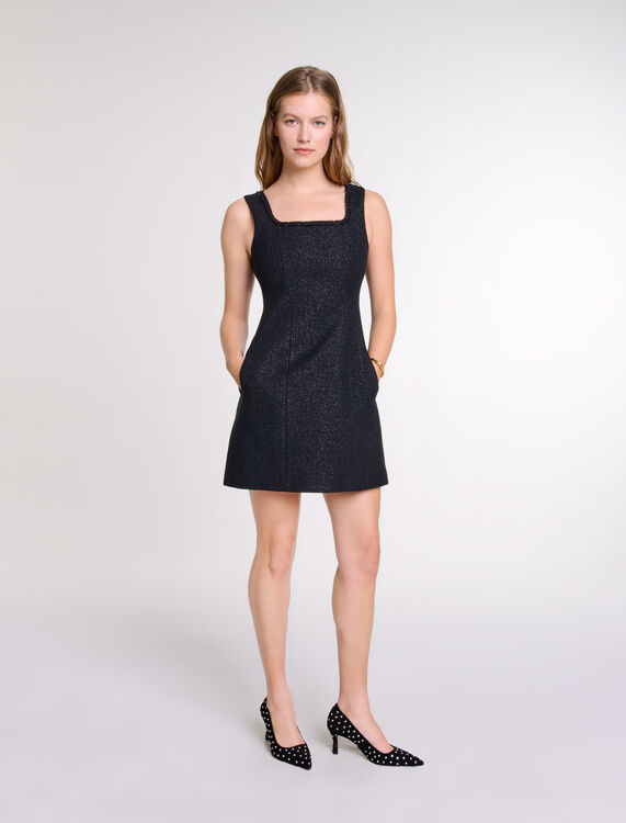 Short rhinestone dress : View All color Black