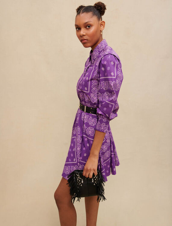 Paisley print short dress - Dresses - MAJE