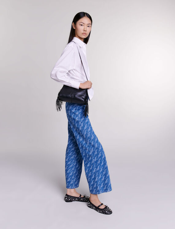Wide-leg patterned jeans -  - MAJE