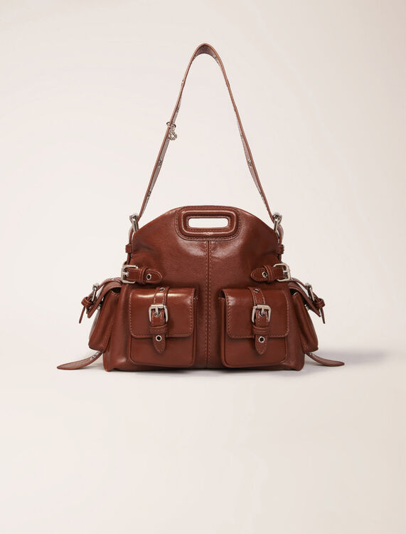 Miss M Mini cargo leather bag : M Bag color Red