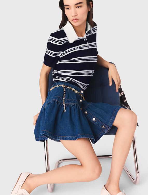 Short denim skirt - Skirts & Shorts - MAJE