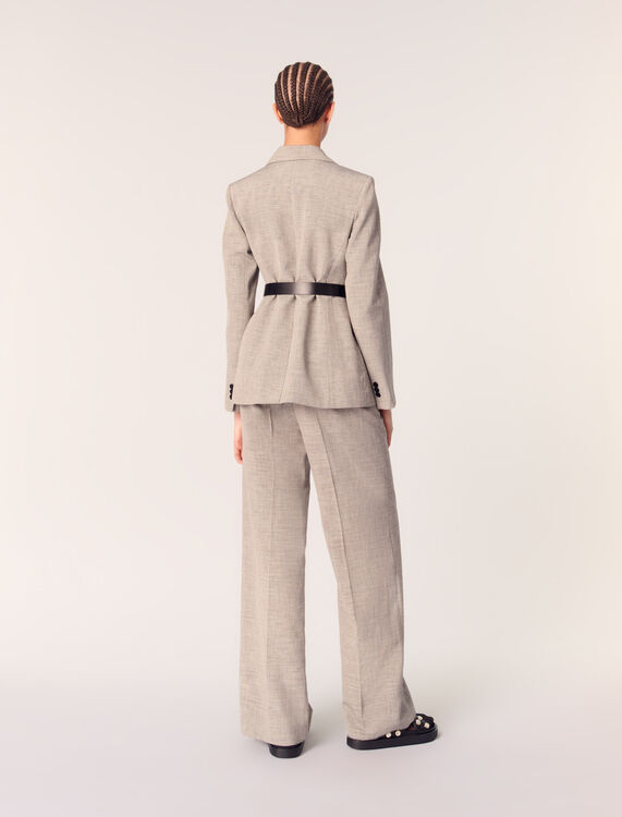 Belted suit jacket - Blazers & Jackets - MAJE