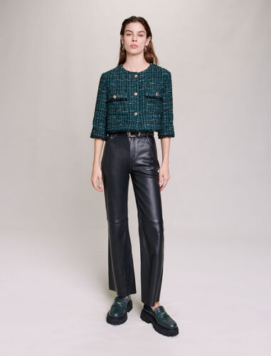 Short tweed jacket : Blazers & Jackets color Bottle Green