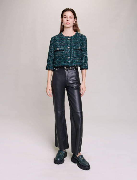 Short tweed jacket - Blazers & Jackets - MAJE