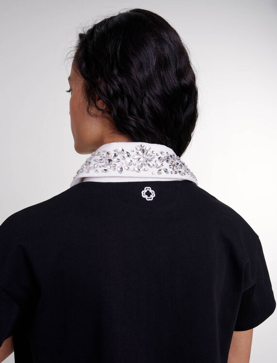 Embroidered rhinestone polo dress - Sport Capsule - MAJE