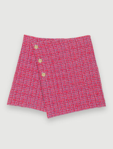 Tweed wrap skirt : Maje in Love color Fuchsia