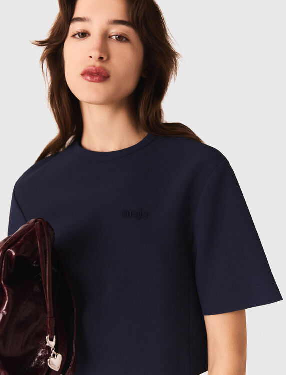 Heavy crepe short top - Tops - MAJE