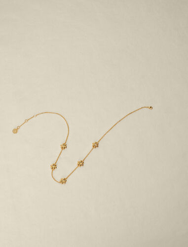 Flower chain necklace : Jewelry color Gold