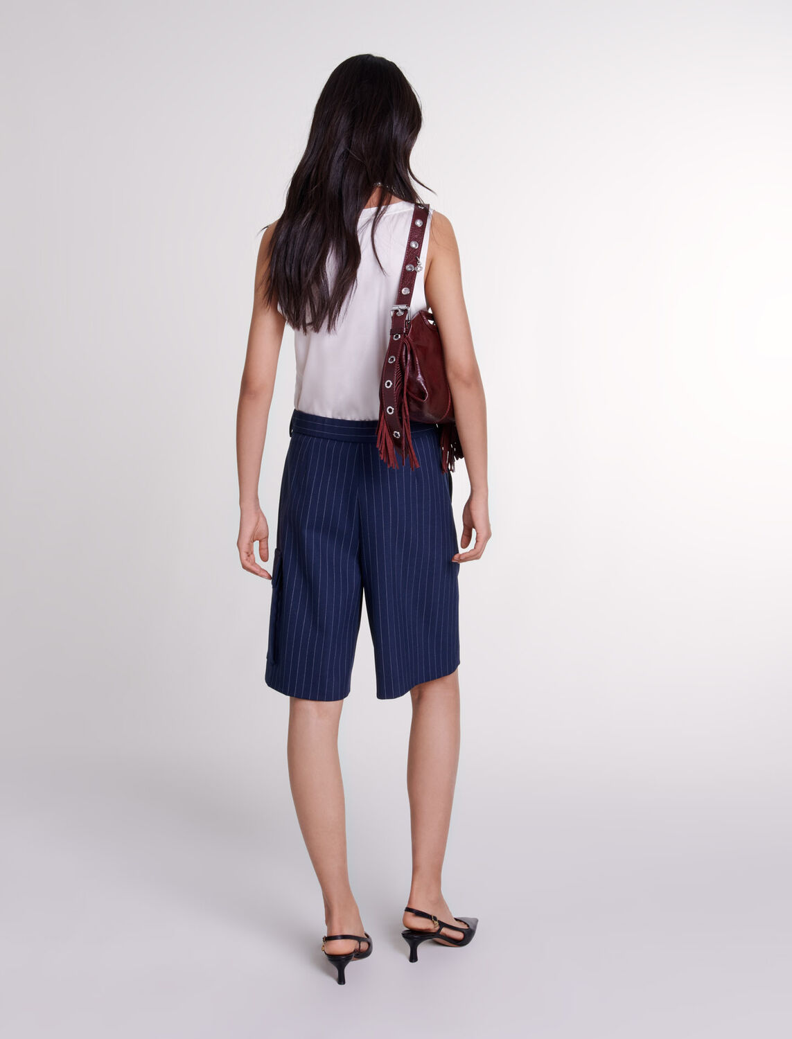 Striped Bermuda shorts - Fall-Winter Collection - MAJE