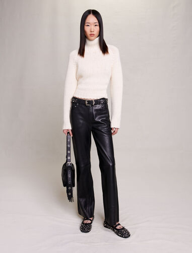 maje : Trousers & Jeans 顏色 黑色/BLACK