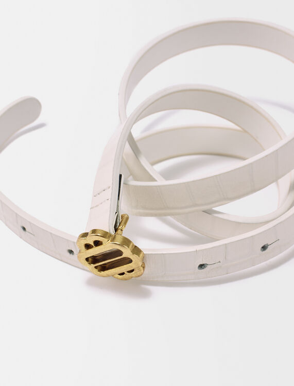 White leather belt - Other Accessories - MAJE