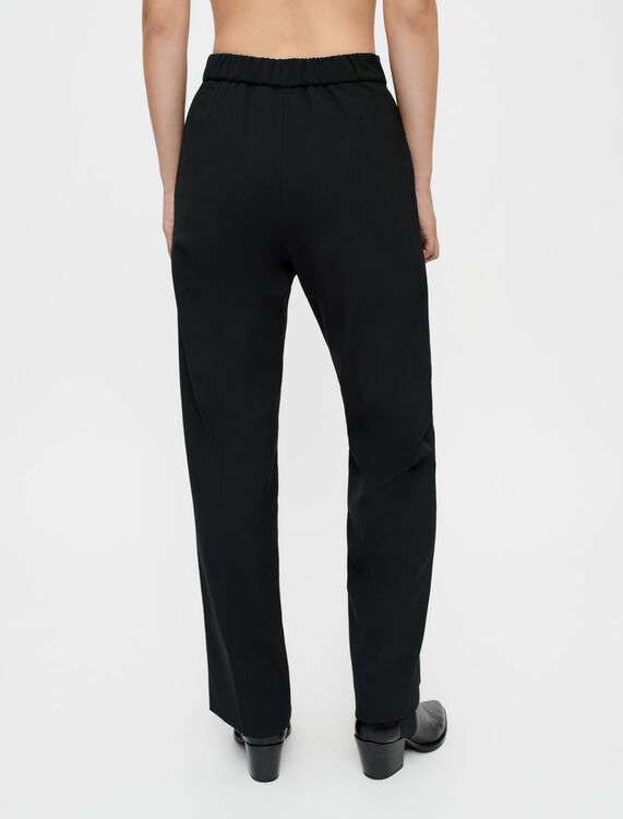 Wide-leg black suit trousers -  - MAJE