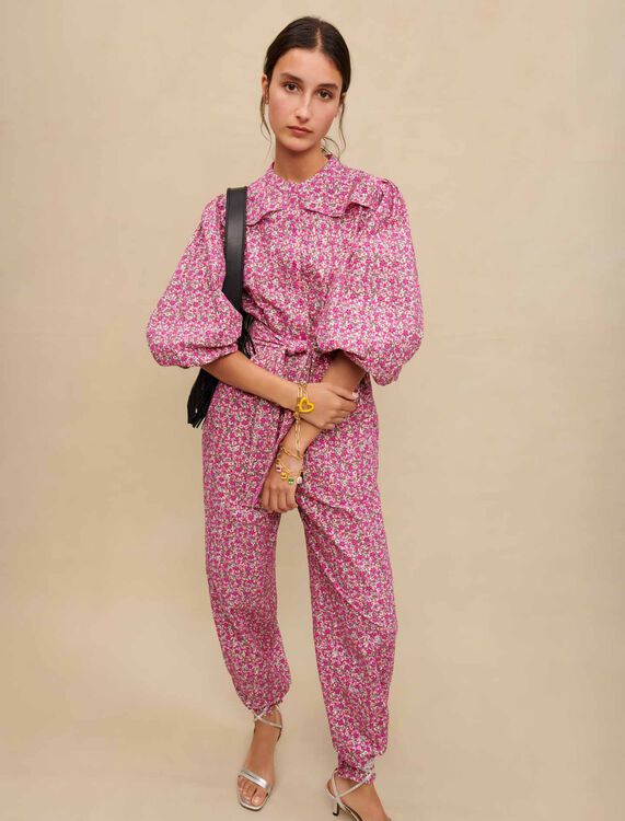 Floral printed jumpsuit - Jumpshort & Jumpsuits - MAJE