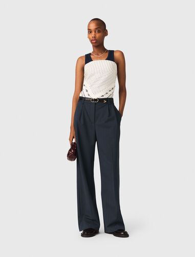 maje : Trousers & Jeans 顏色 深蓝色/NAVY