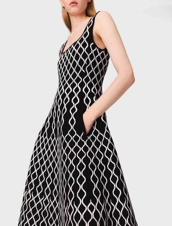Jacquard knit midi dress - Dresses - MAJE