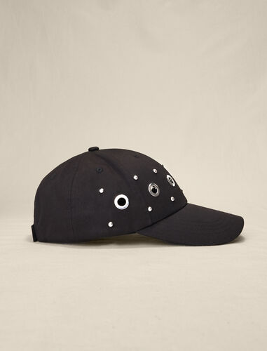 Studded baseball cap : Other accessories color Black