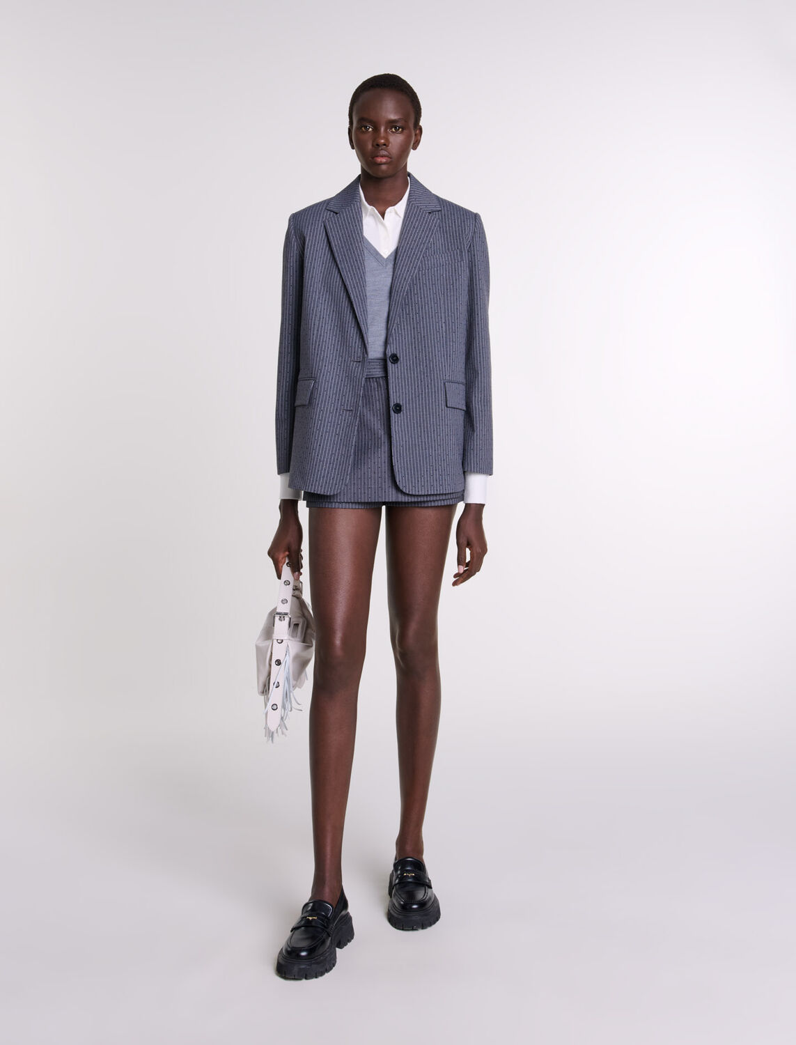 Rhinestone suit jacket - Fall-Winter Collection - MAJE