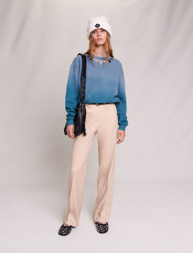 Two-tone sweatshirt : Sweaters & Cardigans color Bleu