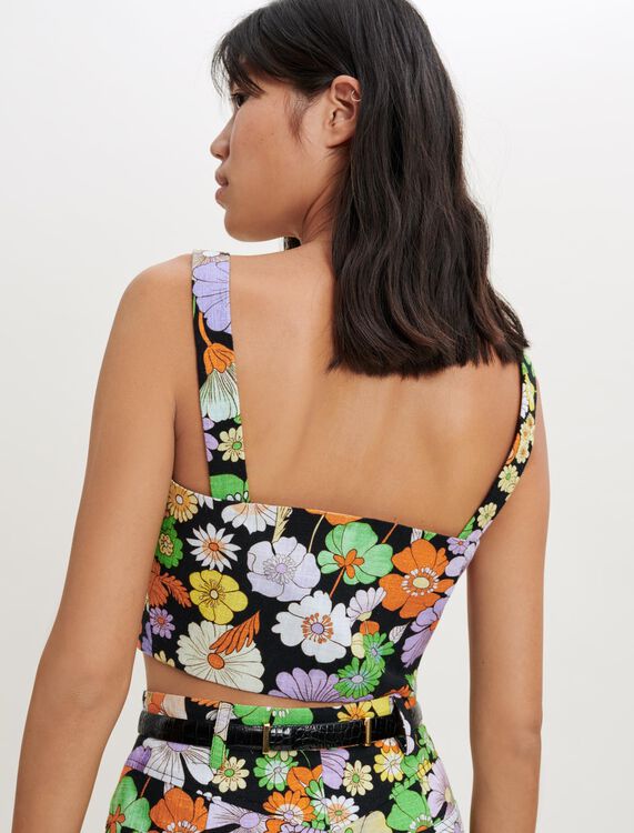 70s Floral print crop top - View All - MAJE