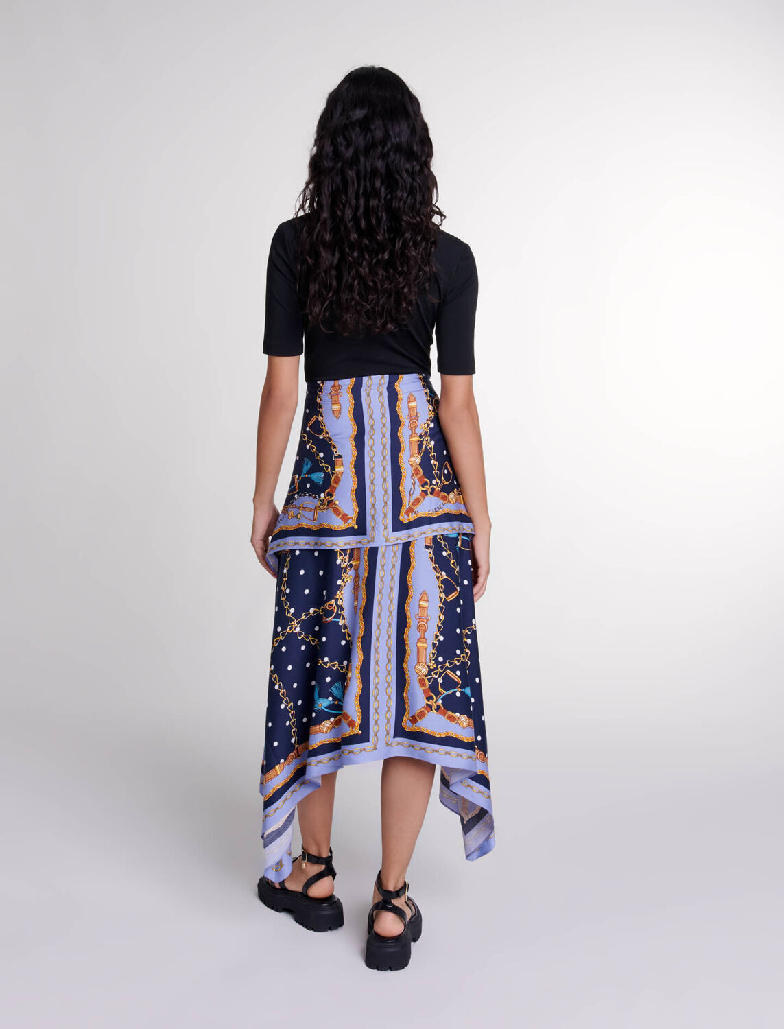 Illusion effect patterned dress - Fall-Winter Collection - MAJE