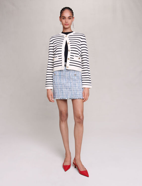 Striped knit cardigan -  - MAJE