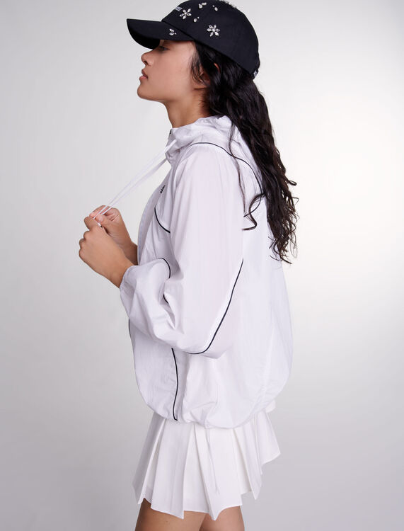 Hooded windbreaker - Sport Capsule - MAJE
