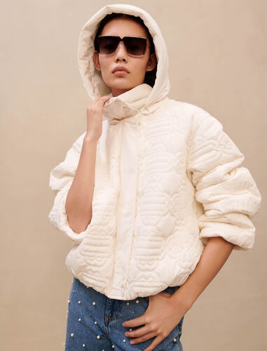 Short white puffer jacket : Chinese New Year Collection color White
