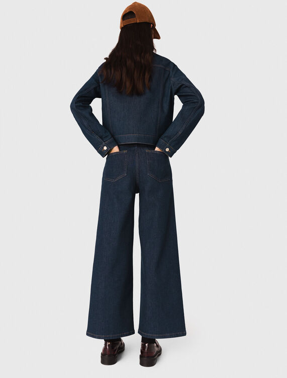Wide jeans with patch pockets - Trousers & Jeans - MAJE