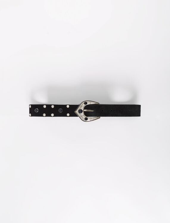 Berber-style suede leather belt - Other Accessories - MAJE