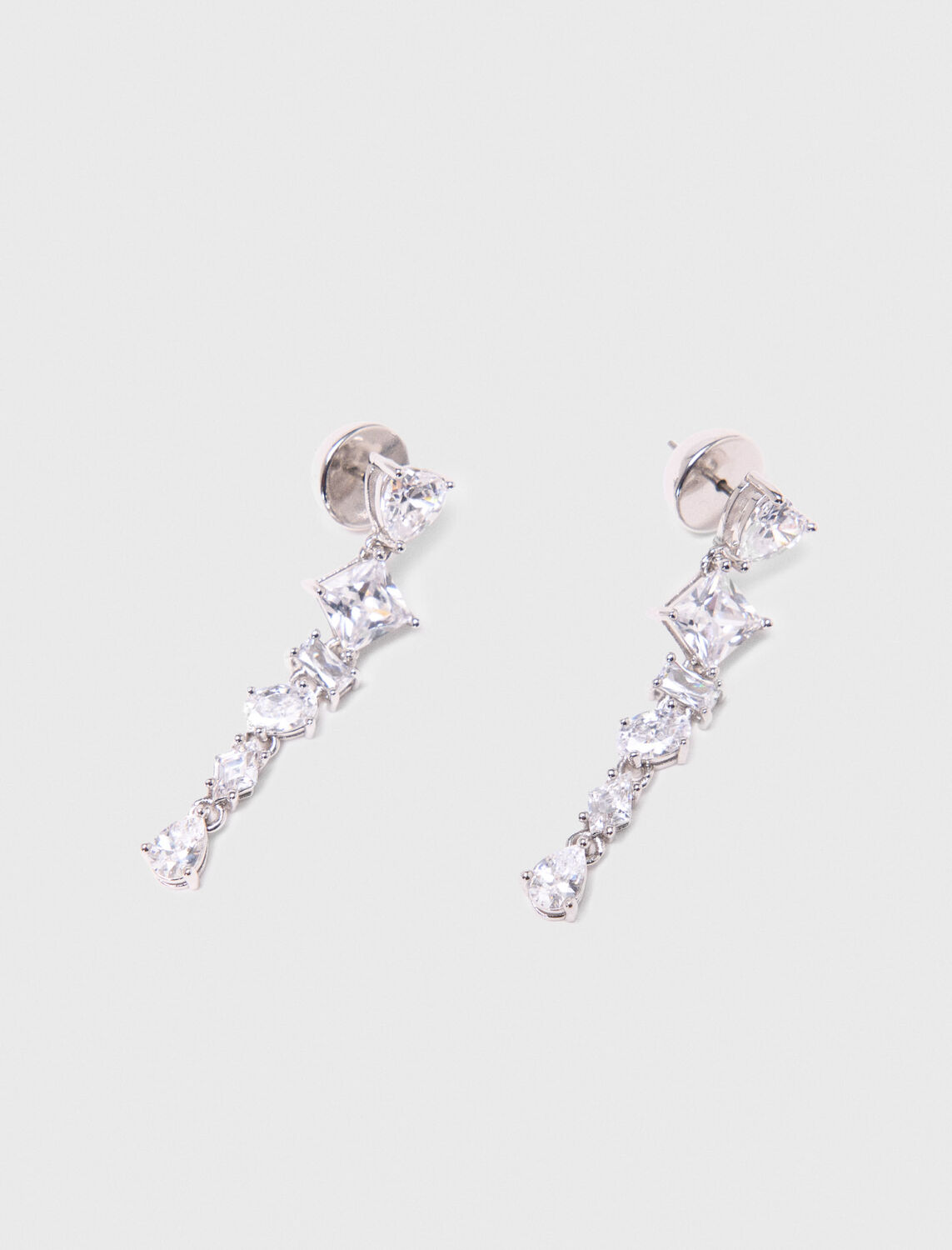 Rhinestone heart earrings -  - MAJE