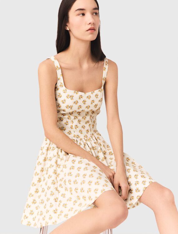 Short flared patterned dress - Dresses - MAJE