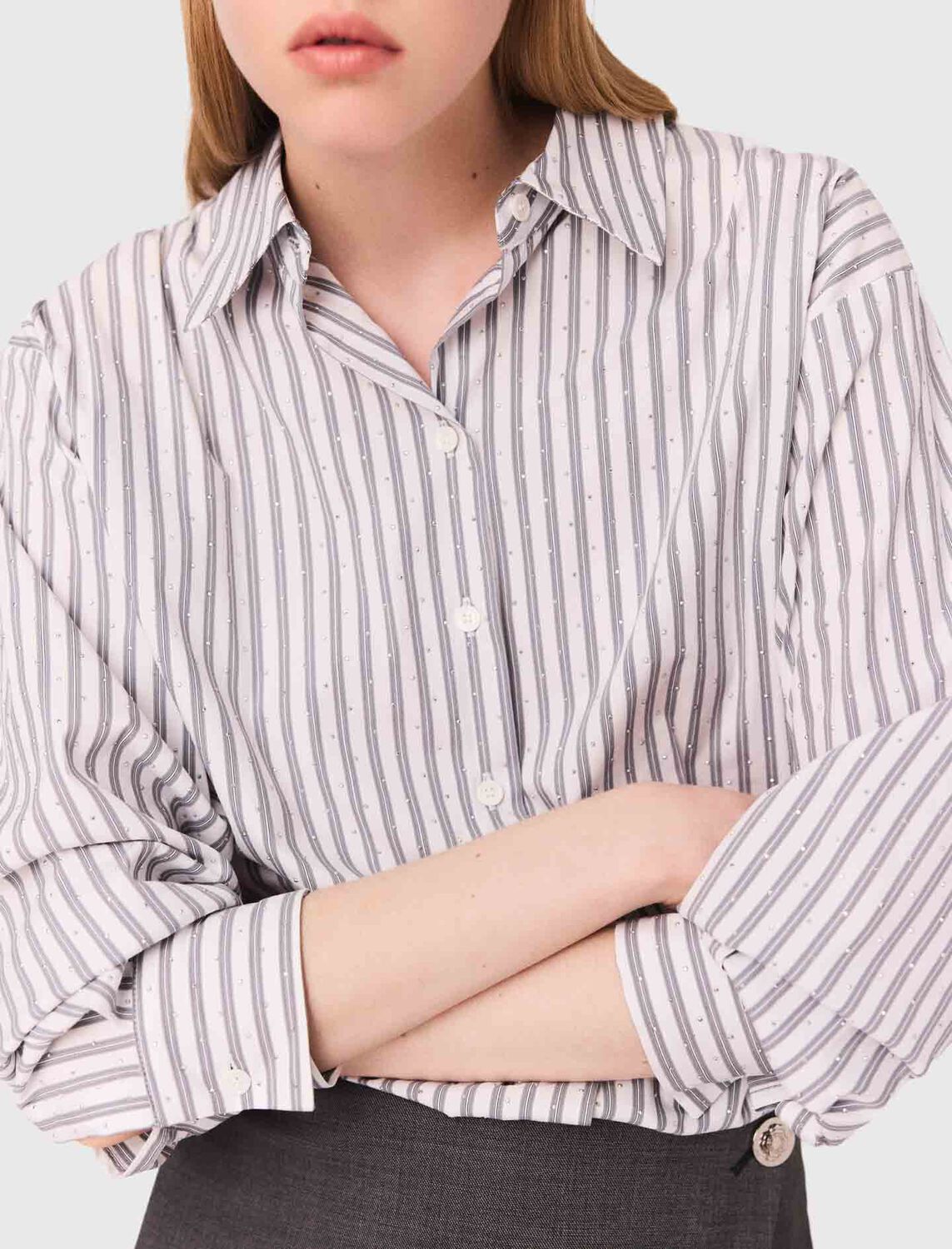 maje : Dresses color Ecru Stripes