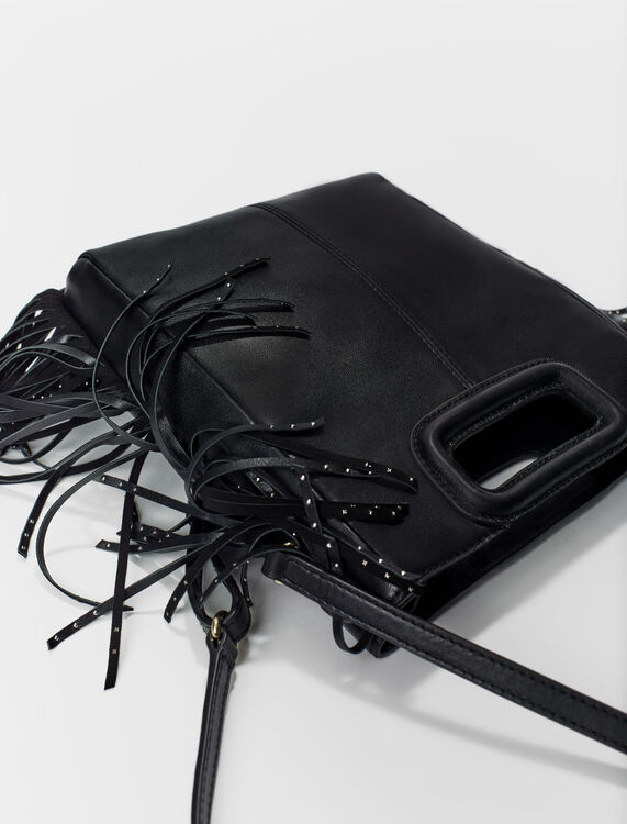 M bag with fringing decorated with studs - All Gift Ideas - MAJE