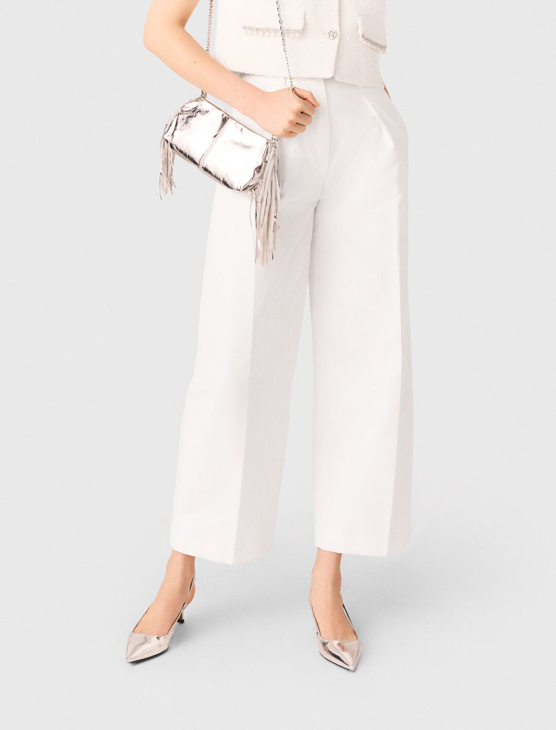 Balloon suit trousers : Trousers & Jeans color White