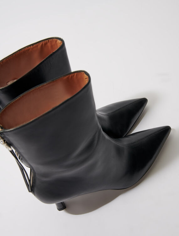 Leather ankle boots -  - MAJE