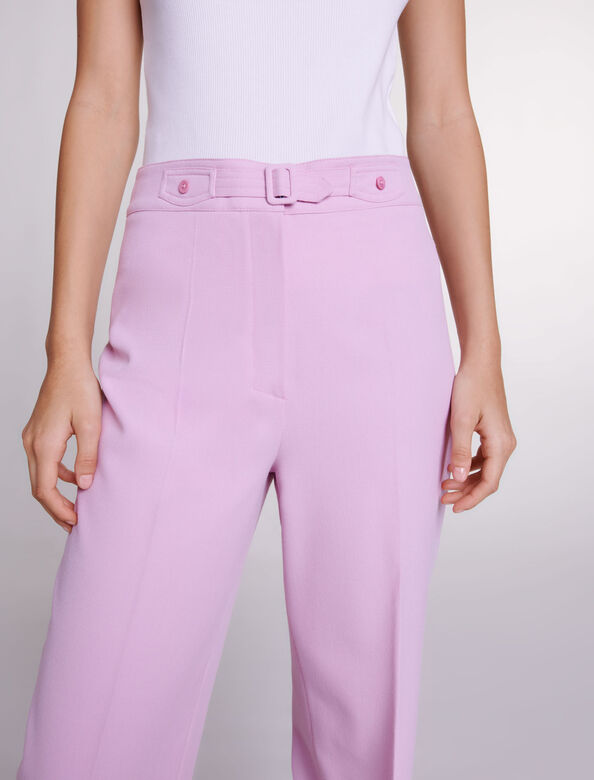 Wide-leg suit trousers : Trousers & Jeans color Pale Pink