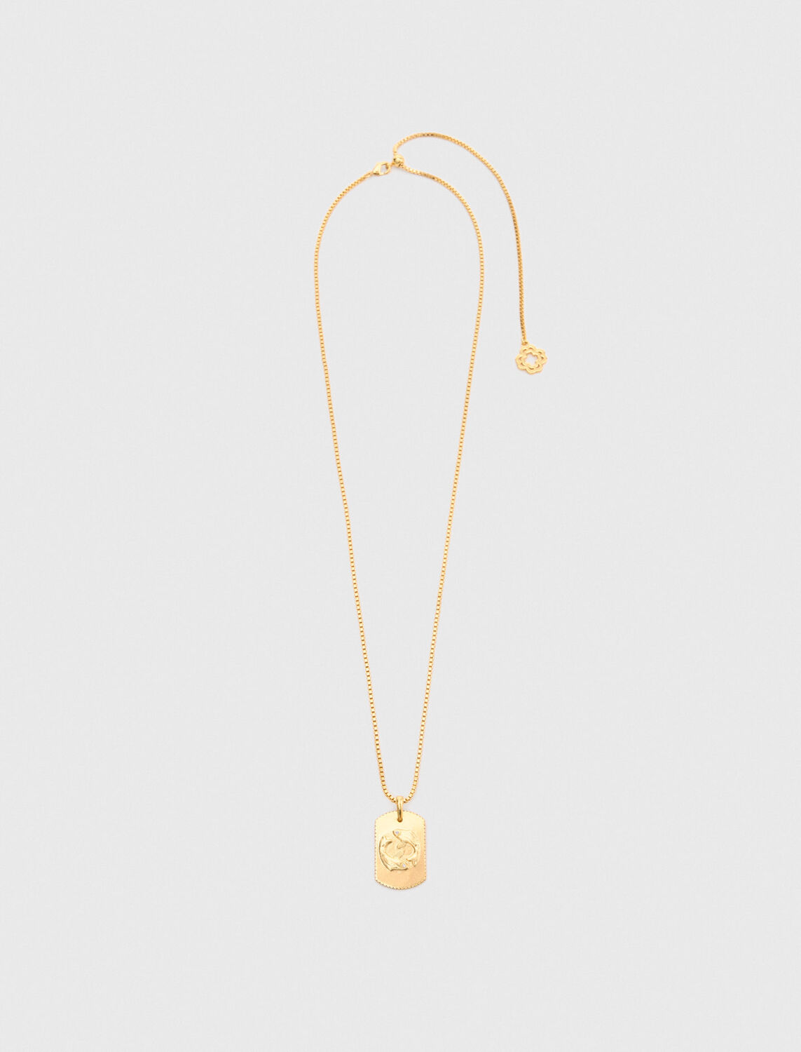 Zodiac sign plaque necklace -  - MAJE