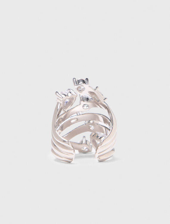 Rhinestone multi-row ring - Jewelry - MAJE