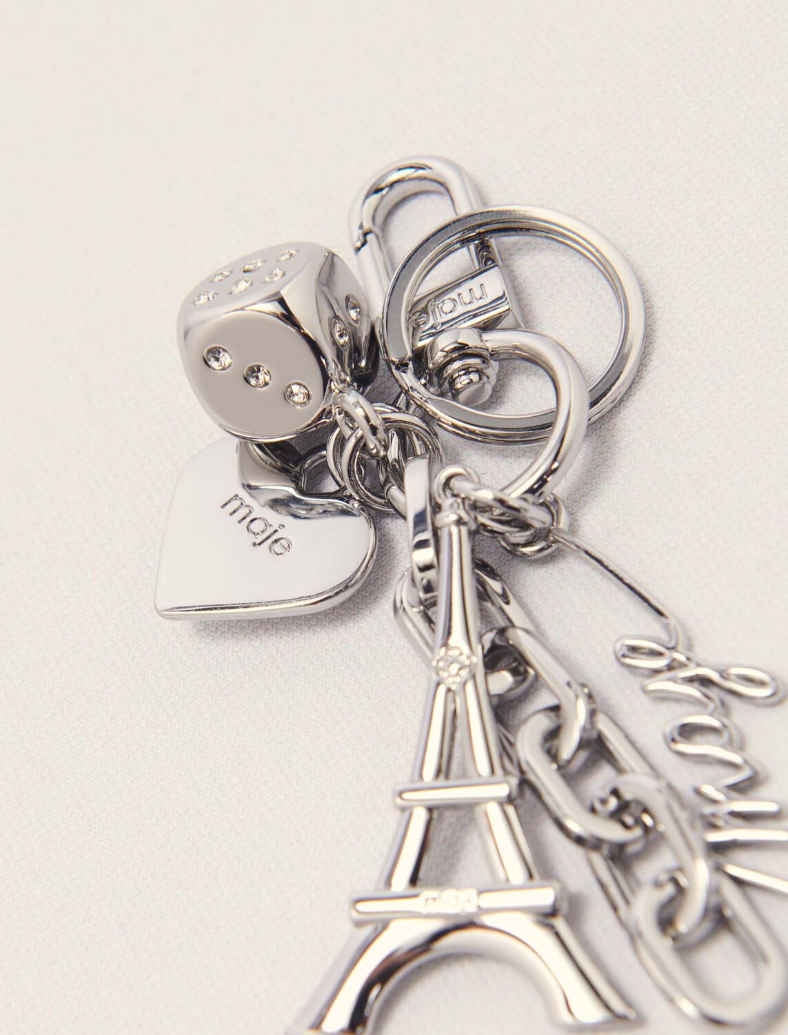Maje jewellery key ring : Other accessories color Silver