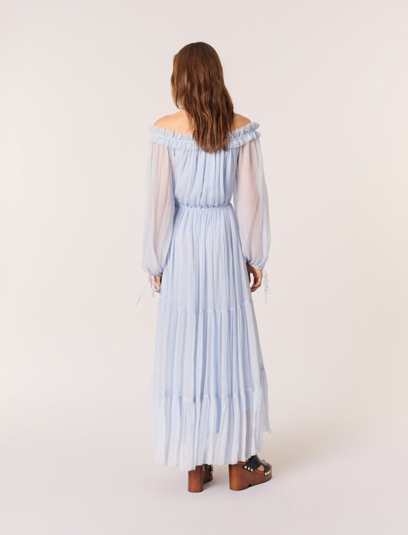 Chiffon maxi dress -  - MAJE