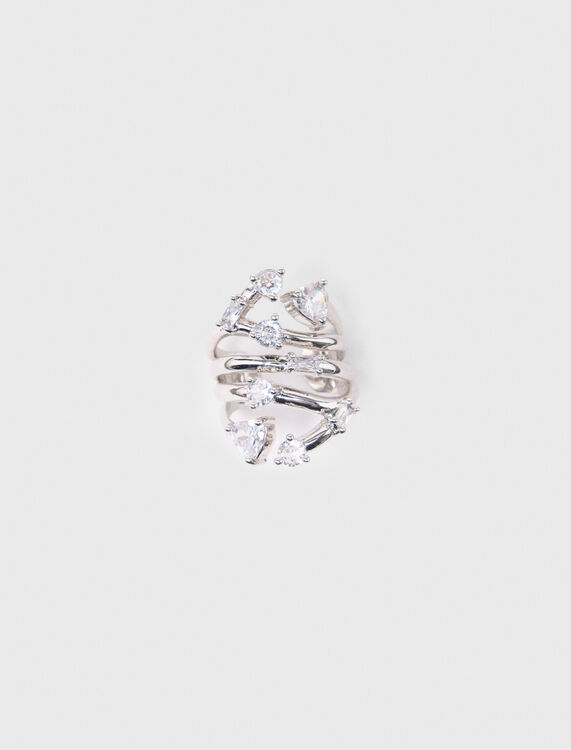 Rhinestone multi-row ring - Jewelry - MAJE