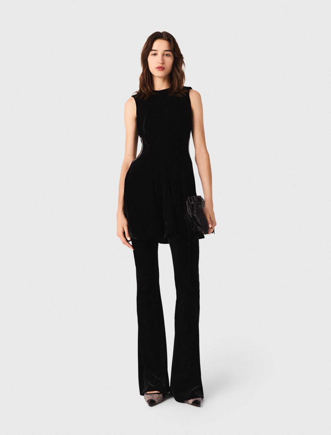 Short velvet dress - Dresses - MAJE