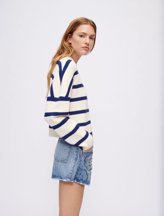 Breton-style striped pullover - Sweaters & Cardigans - MAJE