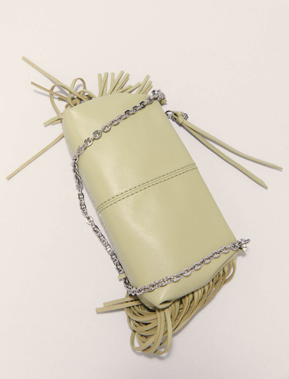 Miss M plain leather clutch bag -  - MAJE