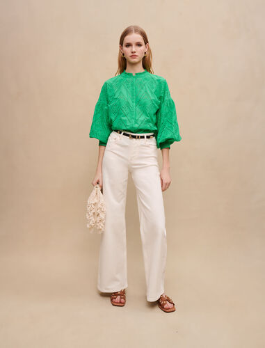 Maje : Trousers & Jeans 顏色 白色/WHITE