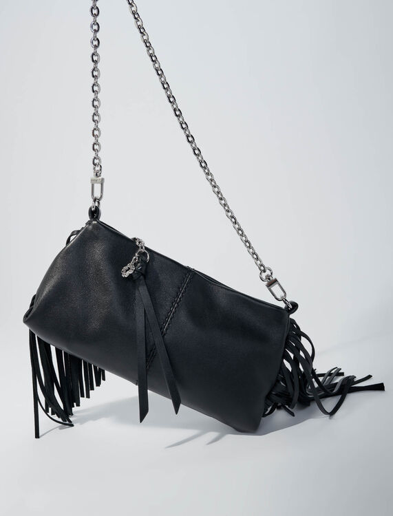 Miss M plain leather clutch bag -  - MAJE