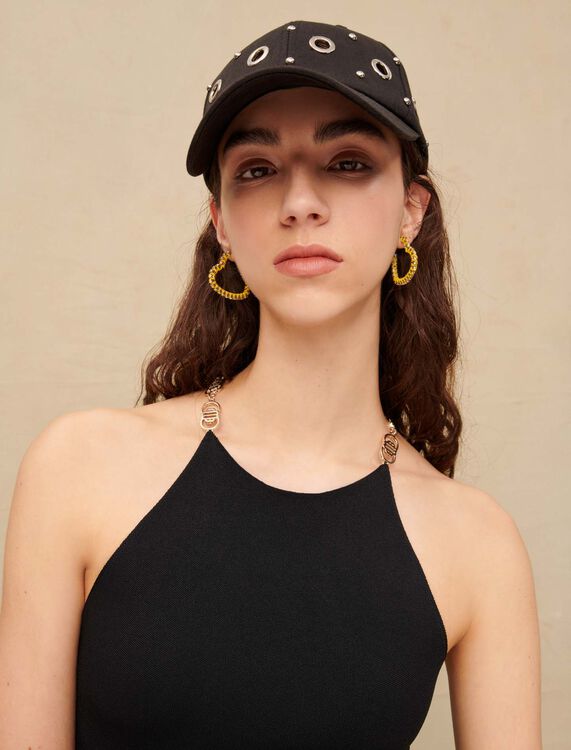 Black halter neck top - Sweaters & Cardigans - MAJE