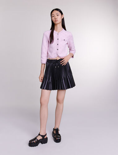 Cardigan in jacquard-effect knit : View All color Pale Pink