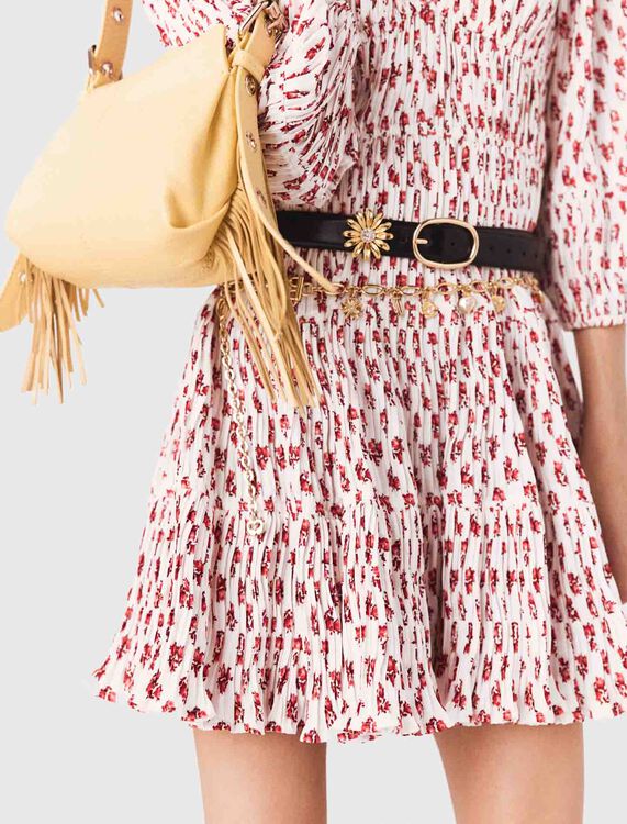Patterned pleated dress - Dresses - MAJE