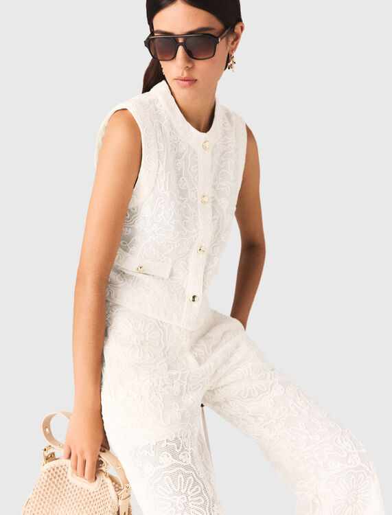 Guipure lace jacket - Tops - MAJE